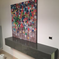 Console sur mesure Valcucine en verre brillant